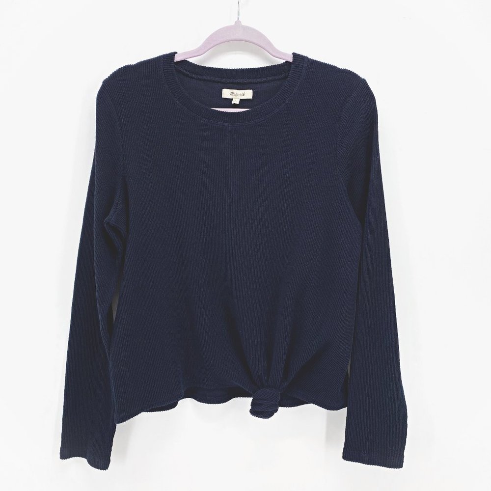Madewell‎ Texture & Thread Jacquard Knot-Front Top